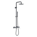Zestaw Prysznicowy Ścienny Z Deszczownicą 25 cm Pi Grafit Szczotkowany AREX.1281AB Excellent Zestaw Prysznicowy Ścienny Z Deszczownicą 25 cm Pi Grafit Szczotkowany AREX.1281AB Excellent