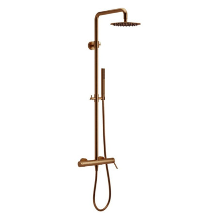 Zestaw Prysznicowy Ścienny Z Deszczownicą 25 cm Pi Miedziany Szczotkowany AREX.1281CB Excellent