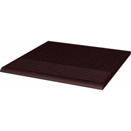 Natural Duro Brown Stopnica Ryflowana 30x30