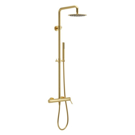 Zestaw Prysznicowy Ścienny Z Deszczownicą 25 cm Pi Złoty Szczotkowany AREX.1281GB Excellent
