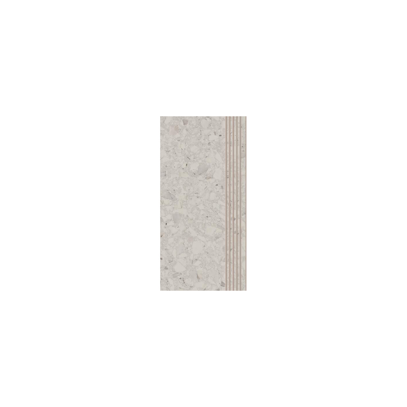 Stopnica Terazzo White Mat 29,8x59,8 Paradyż Stopnica Terazzo White Mat 29,8x59,8 Paradyż