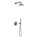 Zestaw Prysznicowo-Wannowy Podtynkowy 2 Funkcyjny Z Deszczownicą 25 cm Pi Grafit Szczotkowany AREX.SET.1245AB Excellent Zestaw Prysznicowo-Wannowy Podtynkowy 2 Funkcyjny Z Deszczownicą 25 cm Pi Grafit Szczotkowany AREX.SET.1245AB Excellent