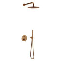 Zestaw Prysznicowo-Wannowy Podtynkowy 2 Funkcyjny Z Deszczownicą 25 cm Pi Miedziany Szczotkowany AREX.SET.1245CB Excellent Zestaw Prysznicowo-Wannowy Podtynkowy 2 Funkcyjny Z Deszczownicą 25 cm Pi Miedziany Szczotkowany AREX.SET.1245CB Excellent