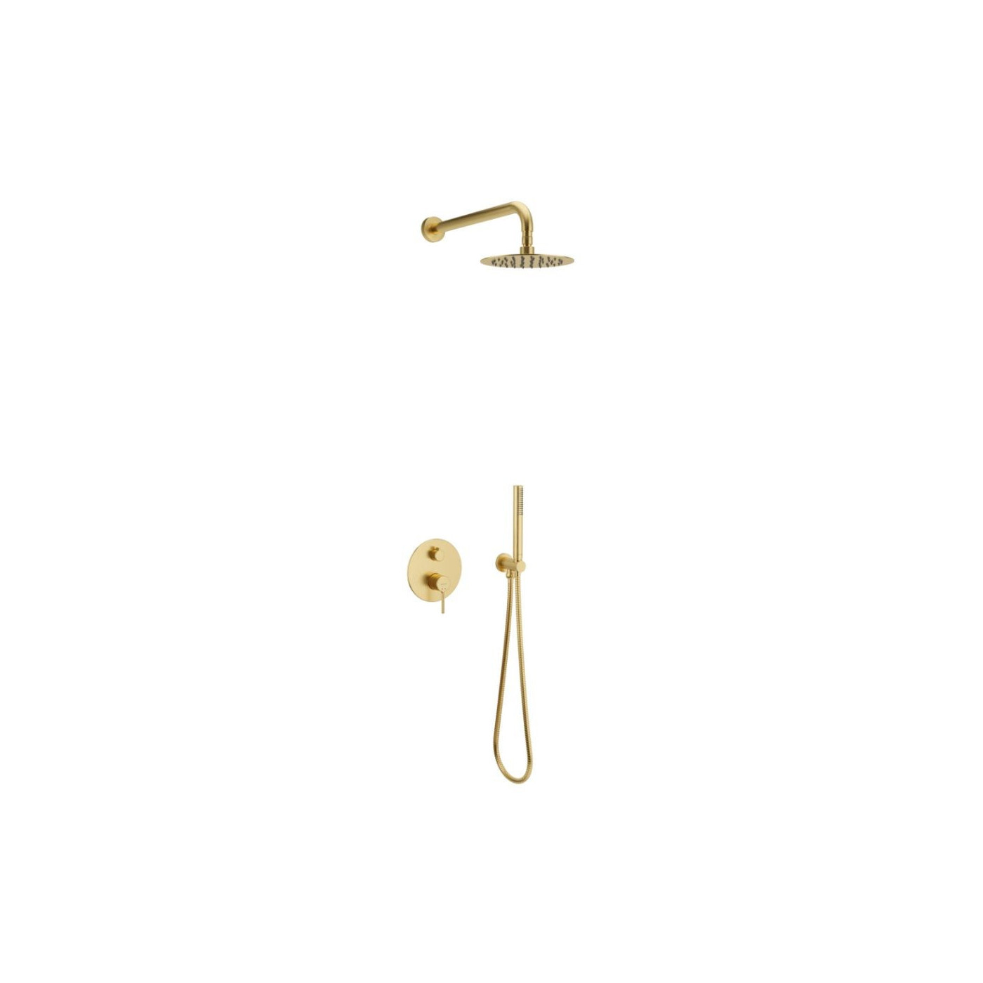 Zestaw Prysznicowo-Wannowy Podtynkowy 2 Funkcyjny Z Deszczownicą 25 cm Pi Złoty Szczotkowany AREX.SET.1245GB Excellent Zestaw Prysznicowo-Wannowy Podtynkowy 2 Funkcyjny Z Deszczownicą 25 cm Pi Złoty Szczotkowany AREX.SET.1245GB Excellent