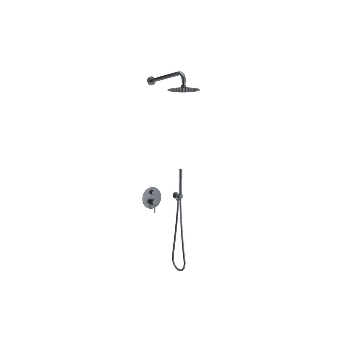 Zestaw Prysznicowo-Wannowy Podtynkowy 3 Funkcyjny Z Deszczownicą 25 cm Pi Grafit Szczotkowany AREX.SET.1247AB Excellent Zestaw Prysznicowo-Wannowy Podtynkowy 3 Funkcyjny Z Deszczownicą 25 cm Pi Grafit Szczotkowany AREX.SET.1247AB Excellent
