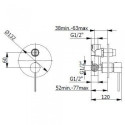 Zestaw Natryskowy Podtynkowy Spike 68ZES25 Demm Zestaw Natryskowy Podtynkowy Spike 68ZES25 Demm