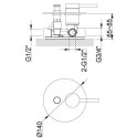 Zestaw Prysznicowy Axel Gold QW210AGDR30 Kohlman Zestaw Prysznicowy Axel Gold QW210AGDR30 Kohlman