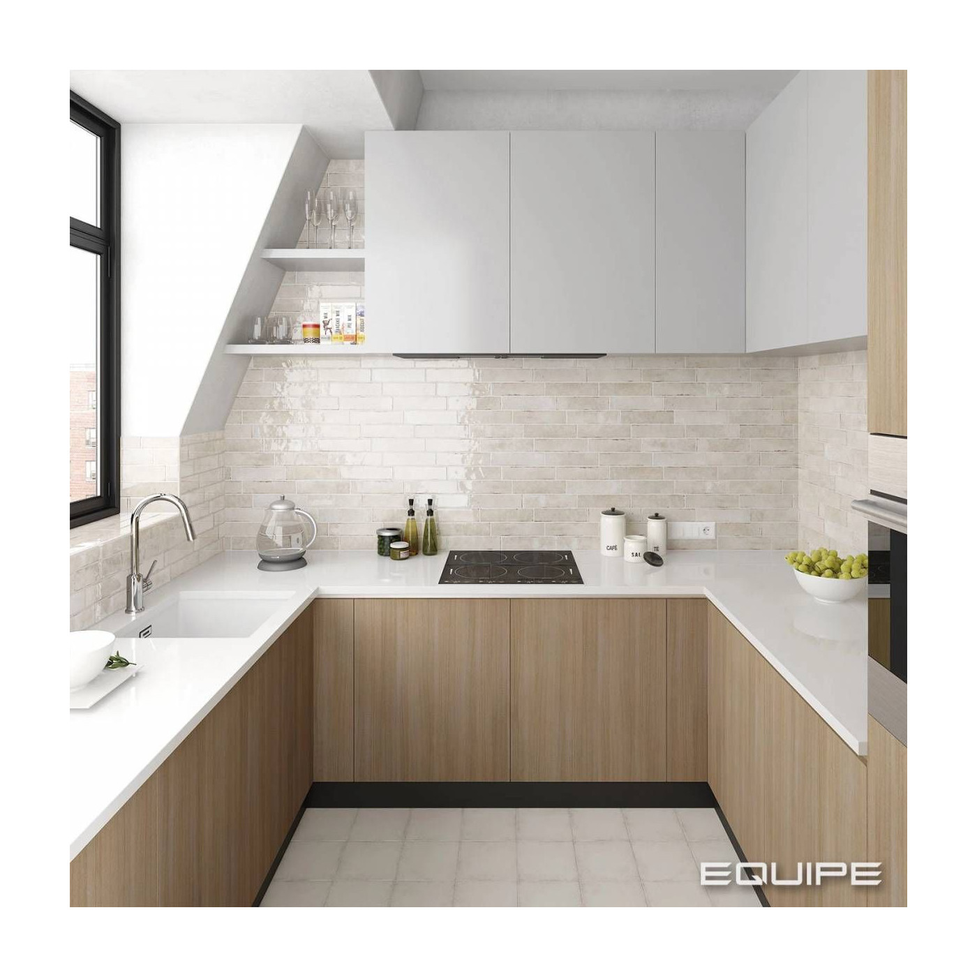 Płytka Ścienna Tribeca Oatmeal Połysk 24,8x6 Equipe Płytka Ścienna Tribeca Oatmeal Połysk 24,8x6 Equipe
