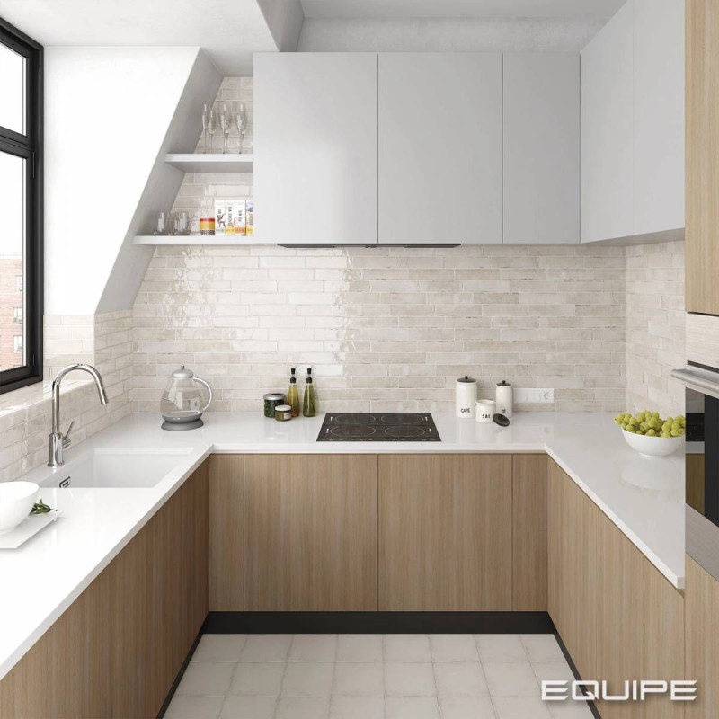 Płytka Ścienna Tribeca Oatmeal Połysk 24,8x6 Equipe Płytka Ścienna Tribeca Oatmeal Połysk 24,8x6 Equipe