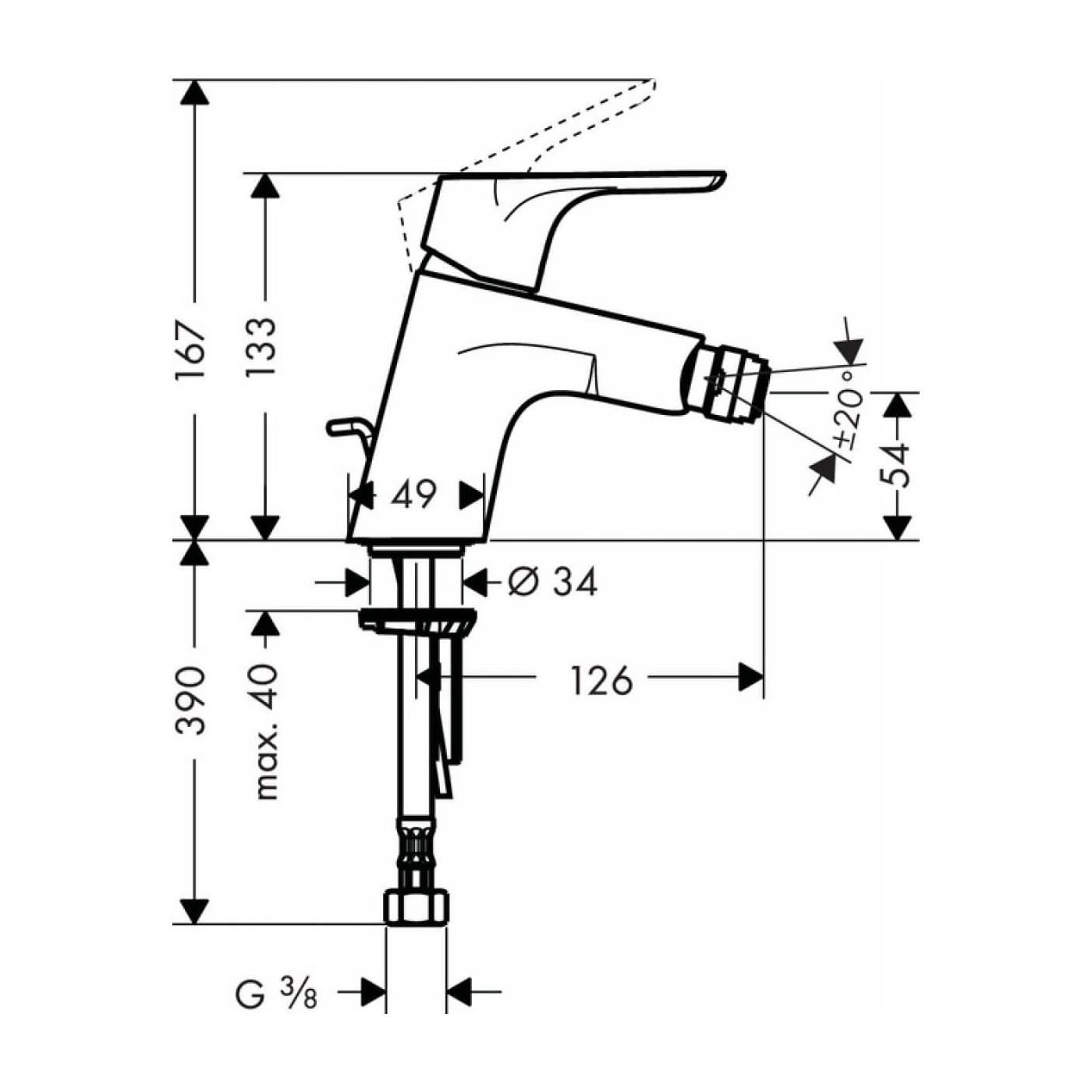Bateria Bidetowa Focus E2 Chrom 31920000 Hansgrohe Bateria Bidetowa Focus E2 Chrom 31920000 Hansgrohe