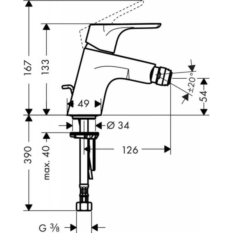 Bateria Bidetowa Focus E2 Chrom 31920000 Hansgrohe Bateria Bidetowa Focus E2 Chrom 31920000 Hansgrohe