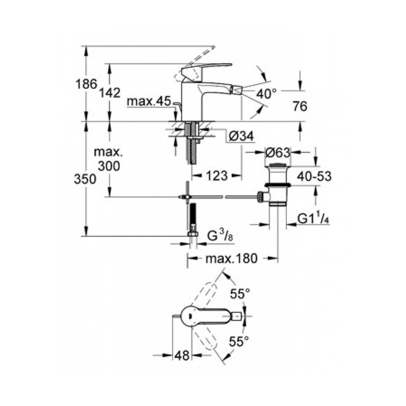 Bateria Bidetowa Rozmiar S Eurostyle Cosmopolitan 33565002 Grohe Bateria Bidetowa Rozmiar S Eurostyle Cosmopolitan 33565002 Grohe