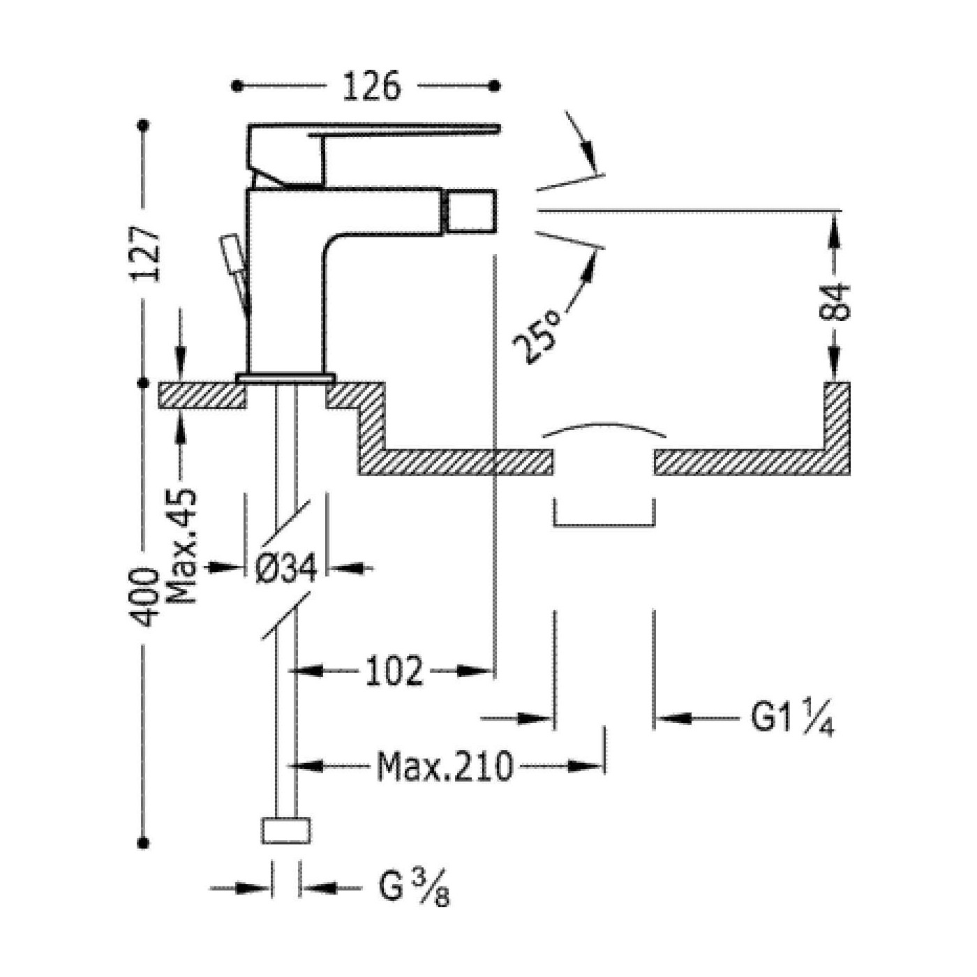 Bateria Bidetowa Class 20512001 Tres Bateria Bidetowa Class 20512001 Tres