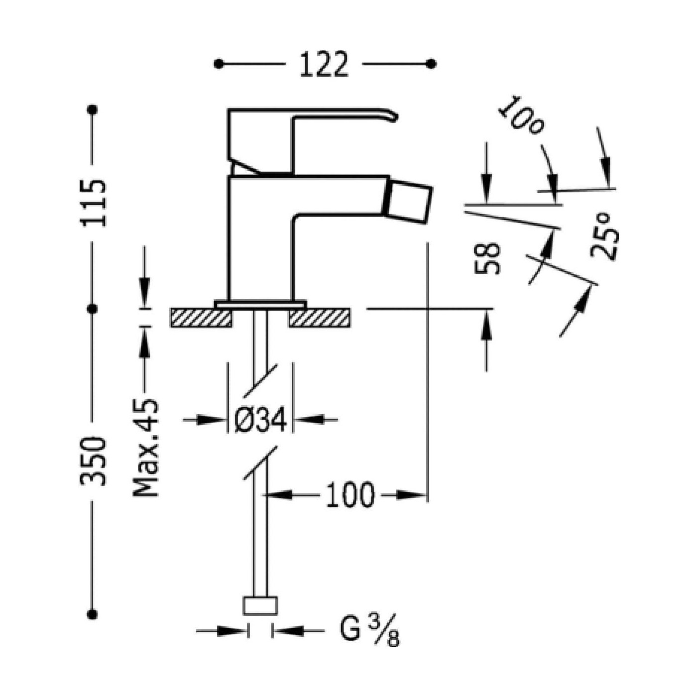 Bateria Bidetowa Cuadro 00612001 Tres Bateria Bidetowa Cuadro 00612001 Tres