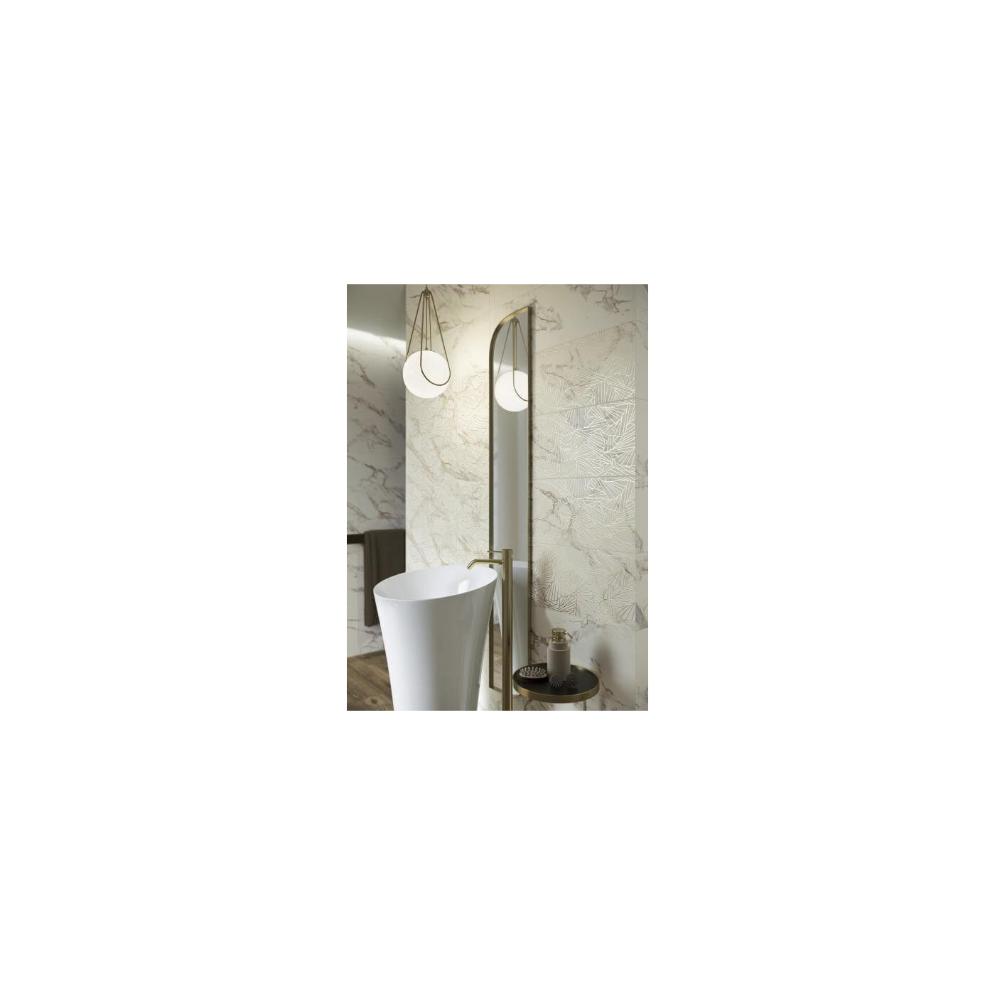Dekor Serene Bianco Mat 25x75 Paradyż Dekor Serene Bianco Mat 25x75 Paradyż