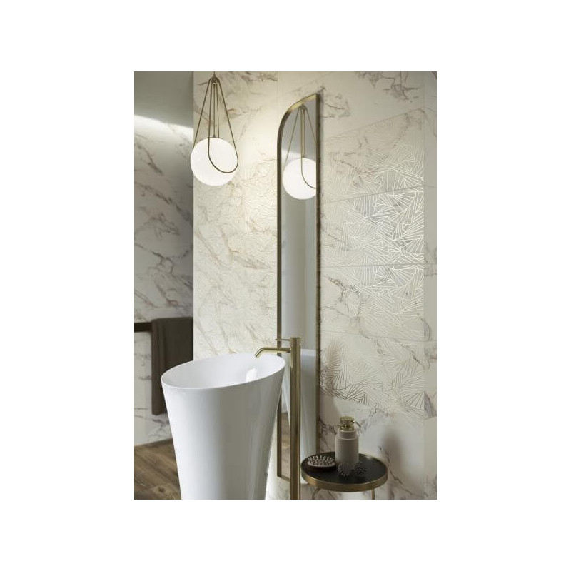 Dekor Serene Bianco Mat 25x75 Paradyż Dekor Serene Bianco Mat 25x75 Paradyż