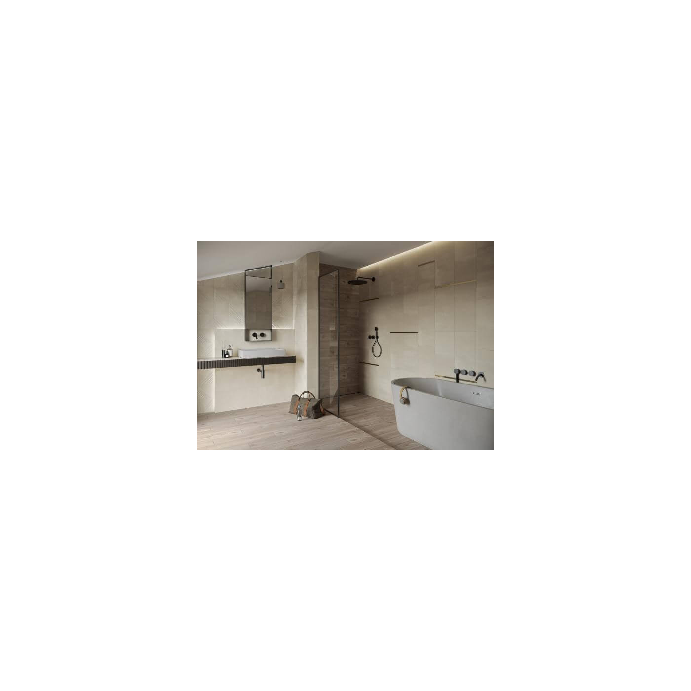 Dekor Ścienny Calm Taupe Połysk 29,8X59,8 Paradyż Dekor Ścienny Calm Taupe Połysk 29,8X59,8 Paradyż