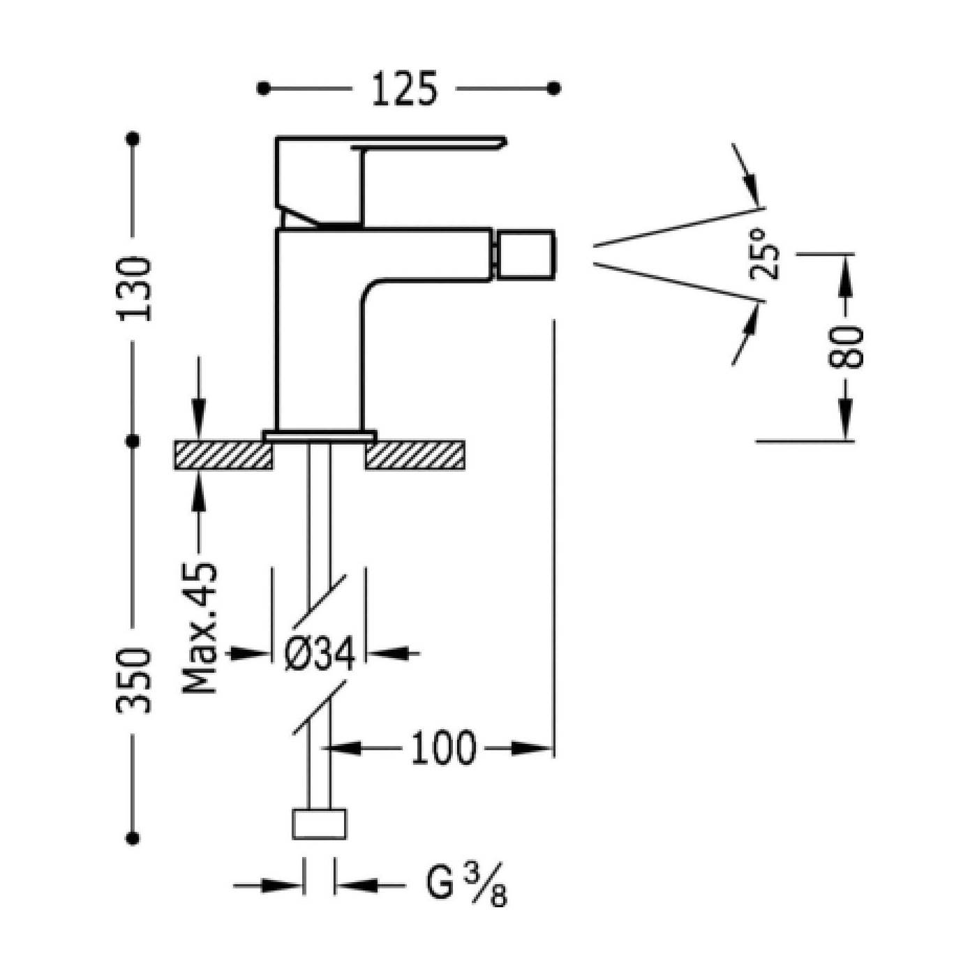 Bateria Bidetowa Loft 20012001 Tres Bateria Bidetowa Loft 20012001 Tres