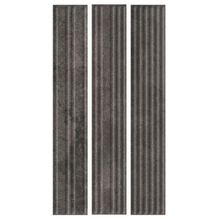 Płytka Elewacyjna Carrizo Stripes Mix Basalt Mat Struktura 40x6,6 Paradyż