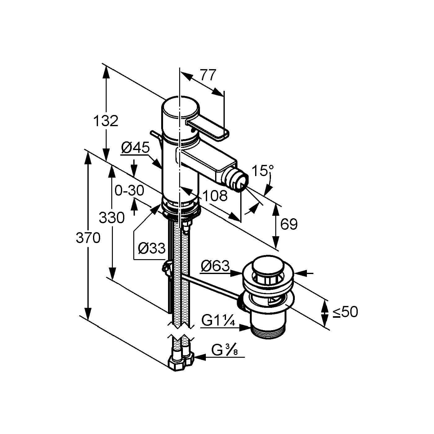 Bateria Bidetowa Zenta 385300575 Kludi Bateria Bidetowa Zenta 385300575 Kludi