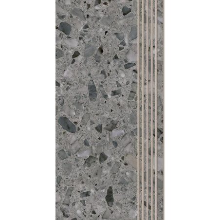Stopnica Terazzo Graphite Mat 29,8x59,8 Paradyż