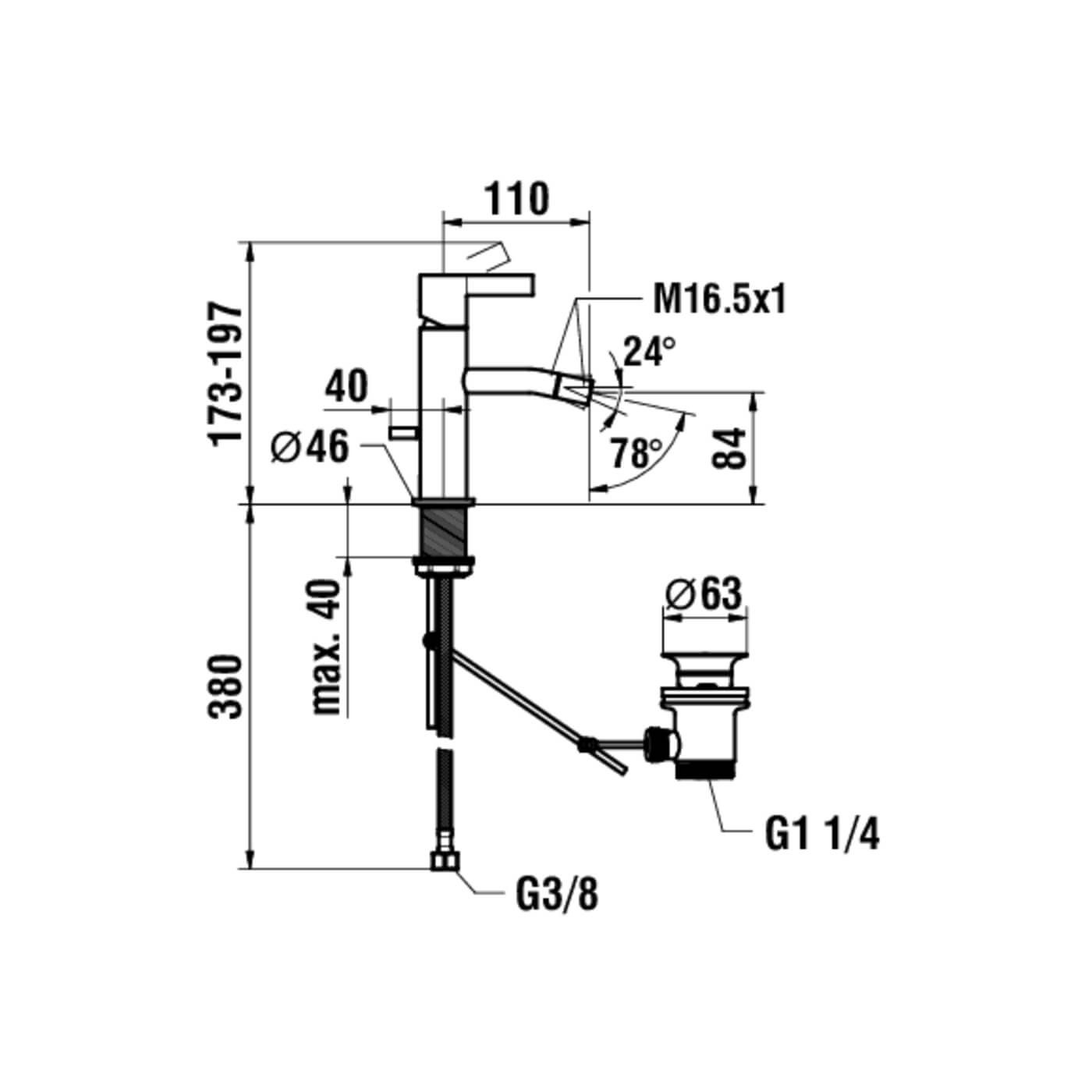 Bateria Bidetowa Kartell H3413310041011 Laufen Bateria Bidetowa Kartell H3413310041011 Laufen