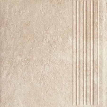 Stopnica Scandiano Beige Mat Struktura 30x30 Paradyż