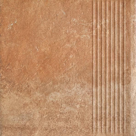 Stopnica Scandiano Rosso Mat Struktura 30x30 Paradyż