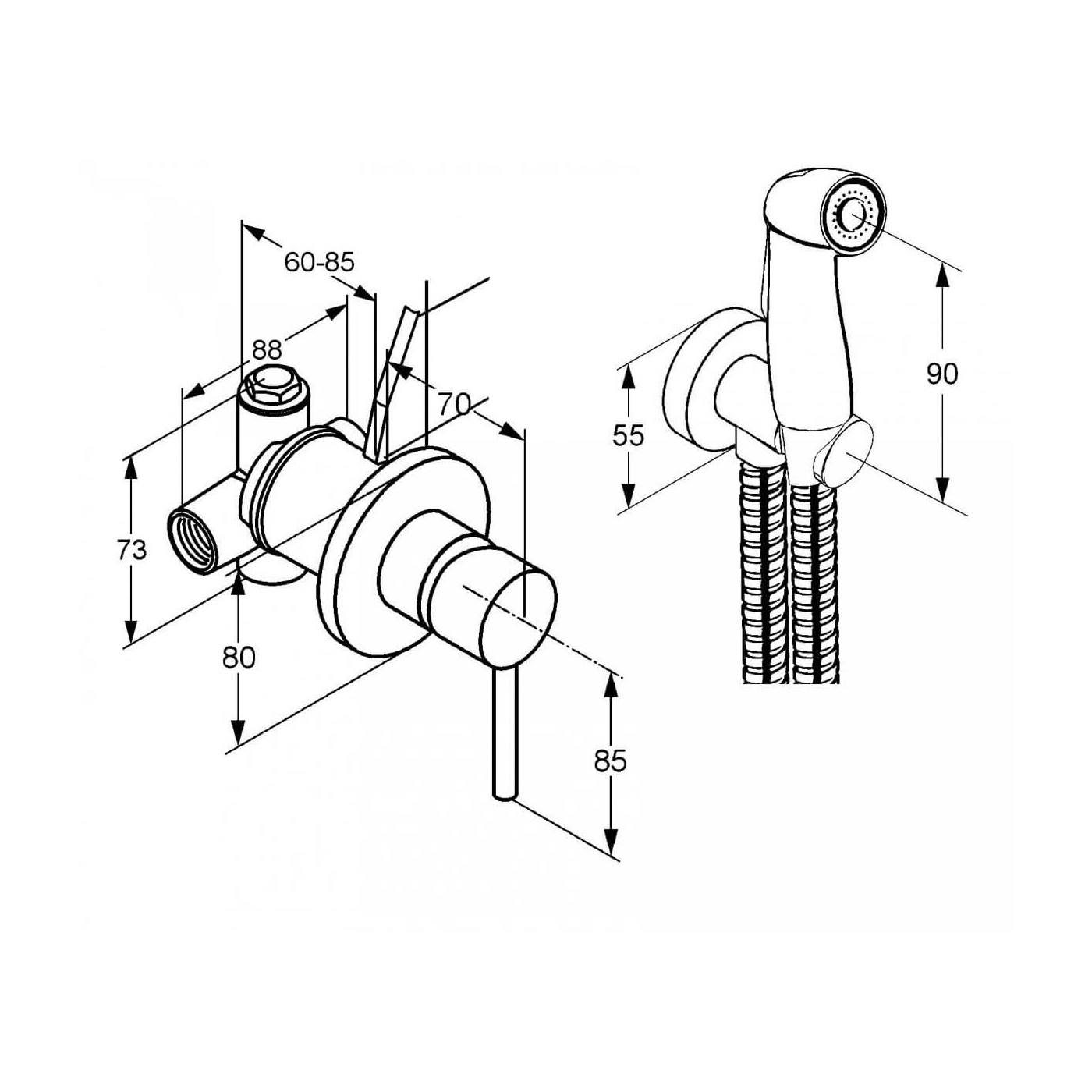 Zestaw Higieniczny Bozz 389990576 Kludi Zestaw Higieniczny Bozz 389990576 Kludi