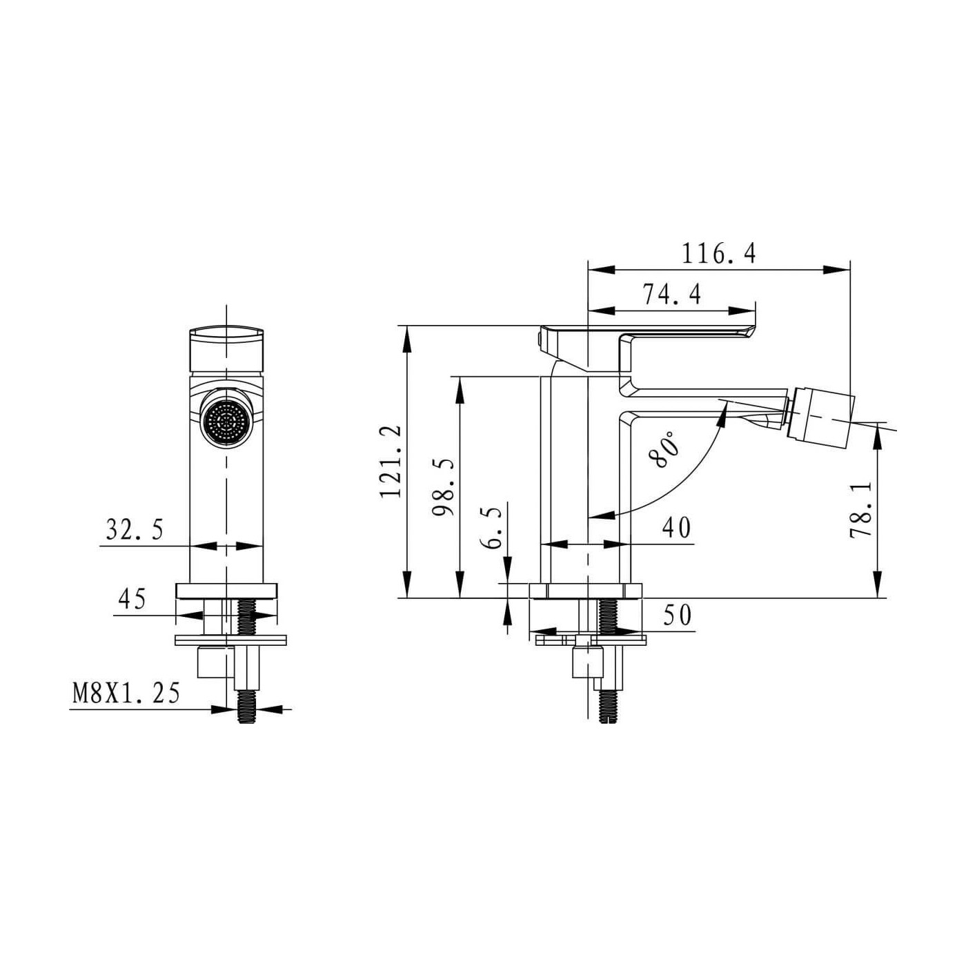 Bateria Bidetowa Pride Chrom AREX.4003CR Excellent Bateria Bidetowa Pride Chrom AREX.4003CR Excellent