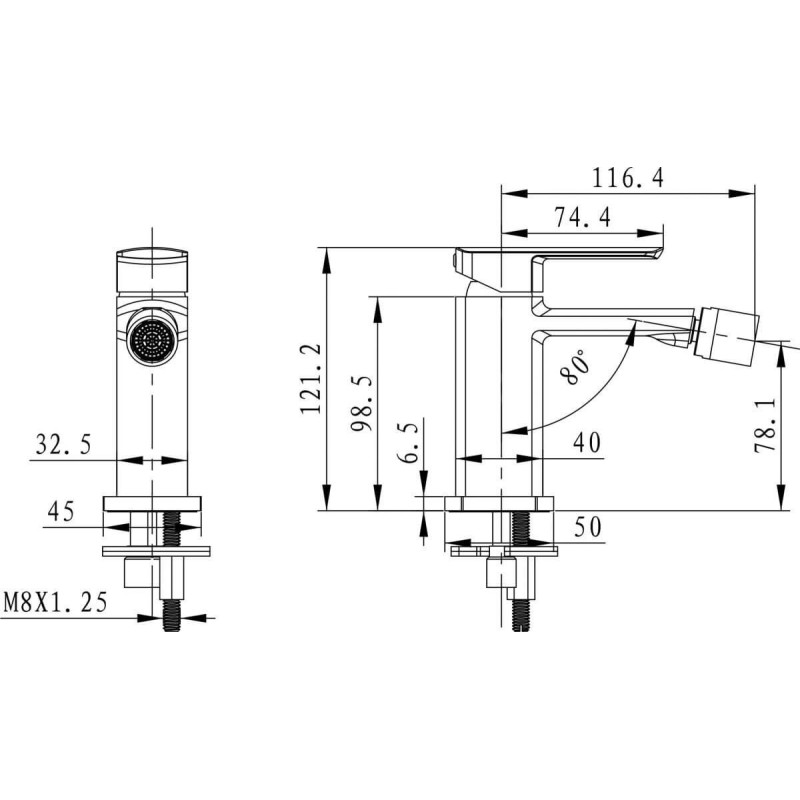 Bateria Bidetowa Pride Chrom AREX.4003CR Excellent Bateria Bidetowa Pride Chrom AREX.4003CR Excellent