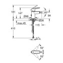 Jednouchwytowa Bateria Bidetowa Start FastFixation Chrom 32281002 Grohe Jednouchwytowa Bateria Bidetowa Start FastFixation Chrom 32281002 Grohe