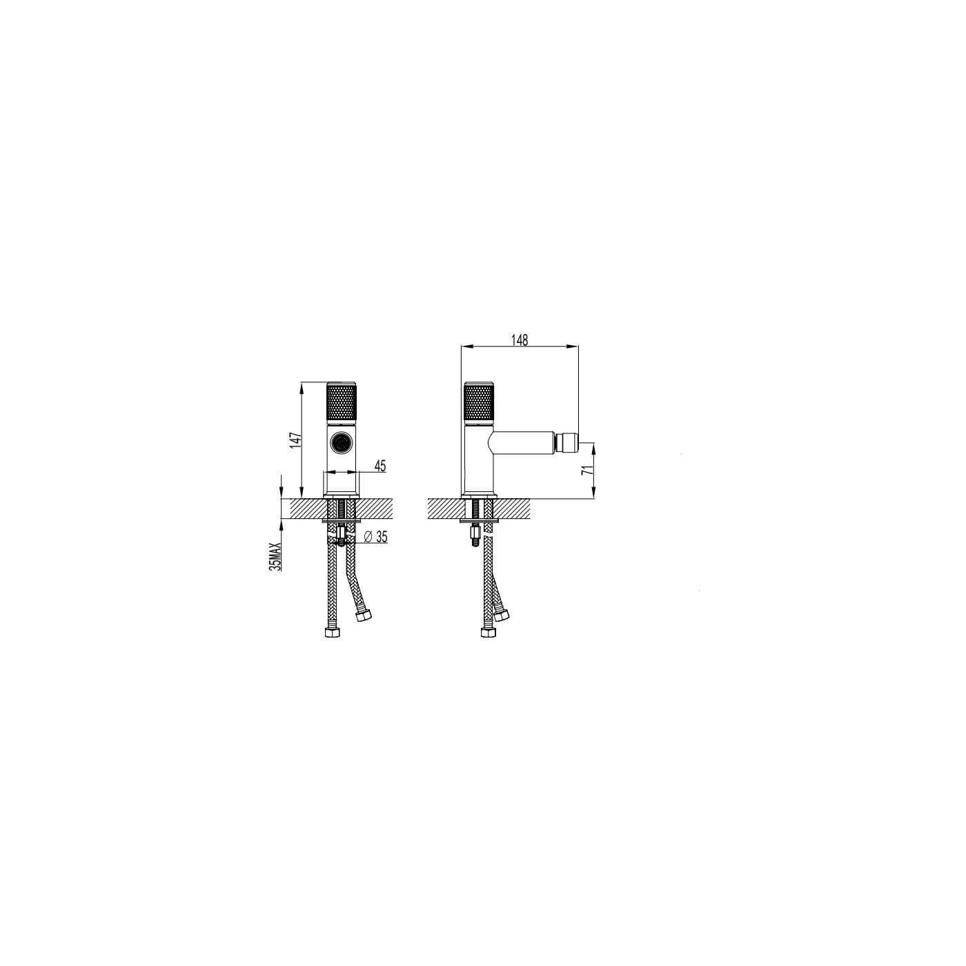 Bateria Bidetowa Ardesia FD1-ARD-6-25 F-design Bateria Bidetowa Ardesia FD1-ARD-6-25 F-design