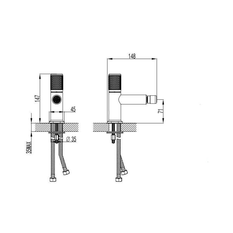 Bateria Bidetowa Ardesia FD1-ARD-6-25 F-design Bateria Bidetowa Ardesia FD1-ARD-6-25 F-design