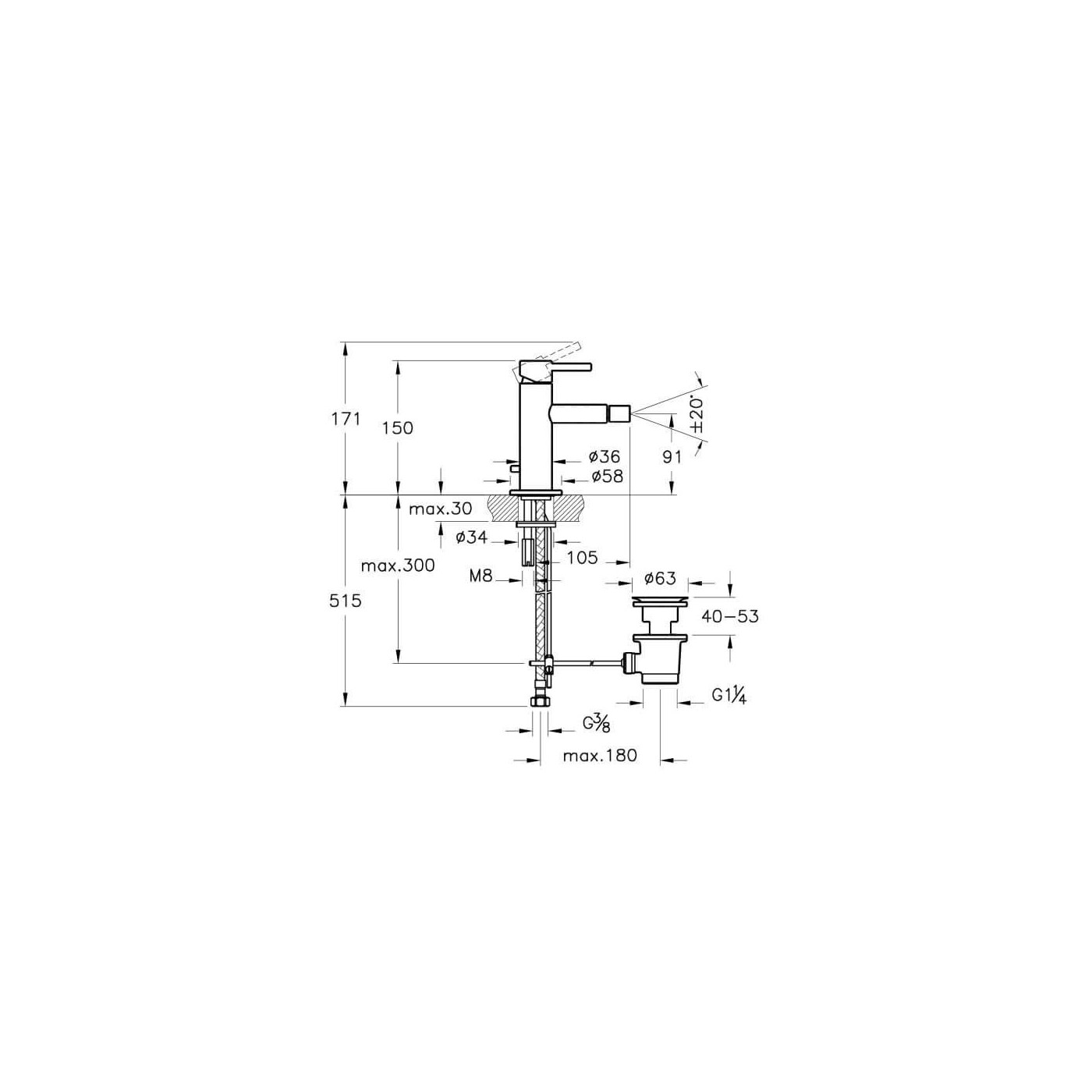 Bateria Bidetowa Jednouchwytowa A42559 Chrom Vitra Bateria Bidetowa Jednouchwytowa A42559 Chrom Vitra