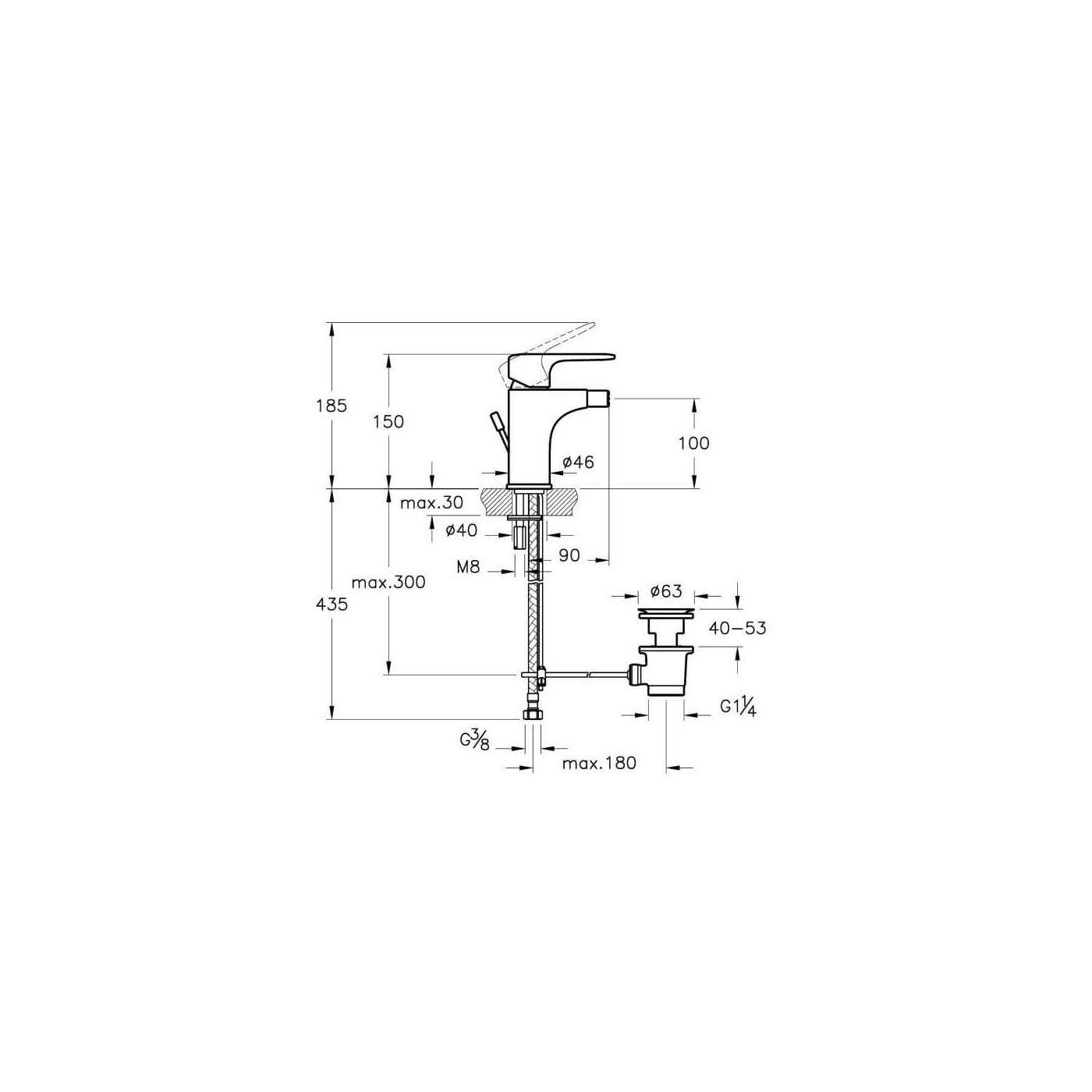 Bateria Bidetowa Root R Złoty A4272423EXP Vitra Bateria Bidetowa Root R Złoty A4272423EXP Vitra