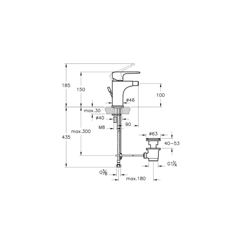 Bateria Bidetowa Root R Złoty A4272423EXP Vitra Bateria Bidetowa Root R Złoty A4272423EXP Vitra