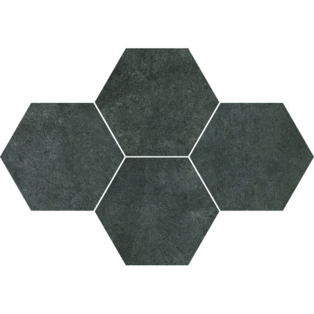 Mozaika Qubus Antracite Heksagon 28,4x40,8 Ceramica Limone