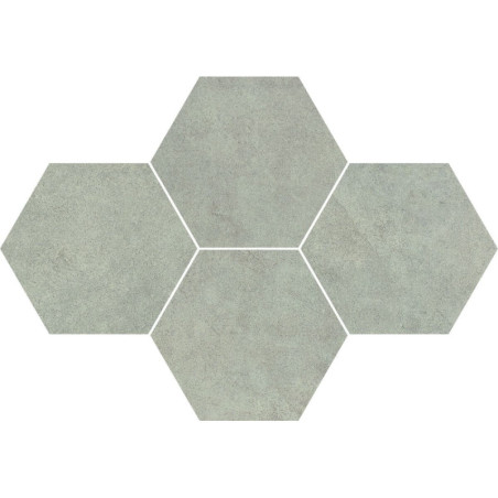 Mozaika Qubus Grey Heksagon 28,3x40,8 Ceramica Limone