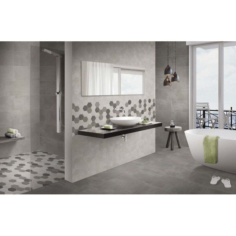 Mozaika Town Soft Grey Heksagon 28,3x40,8 Ceramica Limone Mozaika Town Soft Grey Heksagon 28,3x40,8 Ceramica Limone