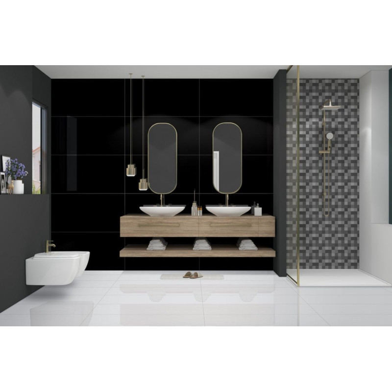 Płytka Podłogowa Canton Black 60x60 High Glossy Ceramica Limone Płytka Podłogowa Canton Black 60x60 High Glossy Ceramica Limone
