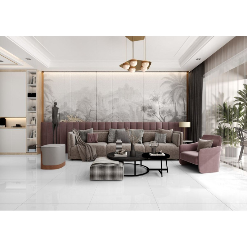 Płytka Podłogowa Canton Snow White 60x60 High Glossy Ceramica Limone Płytka Podłogowa Canton Snow White 60x60 High Glossy Ceramica Limone