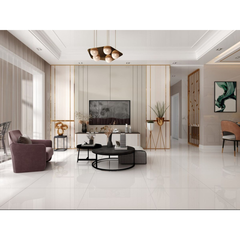 Płytka Podłogowa Canton Snow White 60x60 High Glossy Ceramica Limone Płytka Podłogowa Canton Snow White 60x60 High Glossy Ceramica Limone