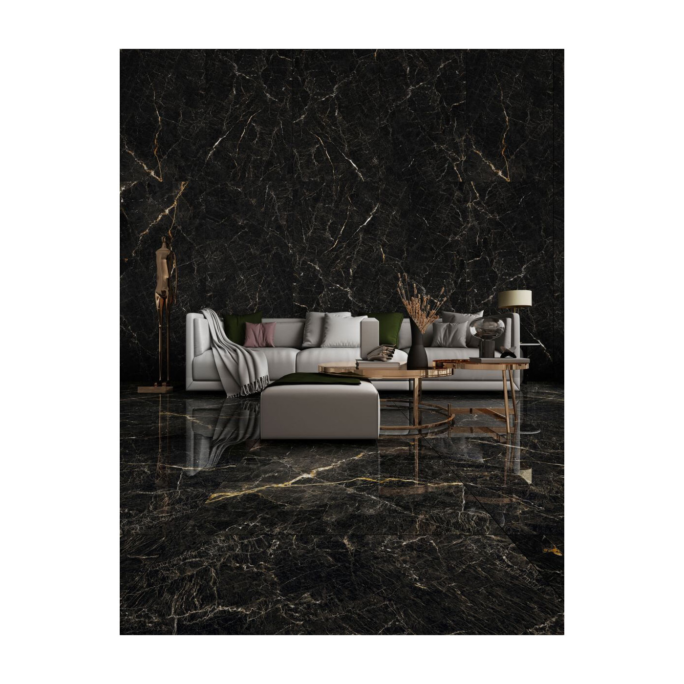 Płytka Inferno Nero Poler 279,7x119,7 Ceramica Limone Płytka Inferno Nero Poler 279,7x119,7 Ceramica Limone