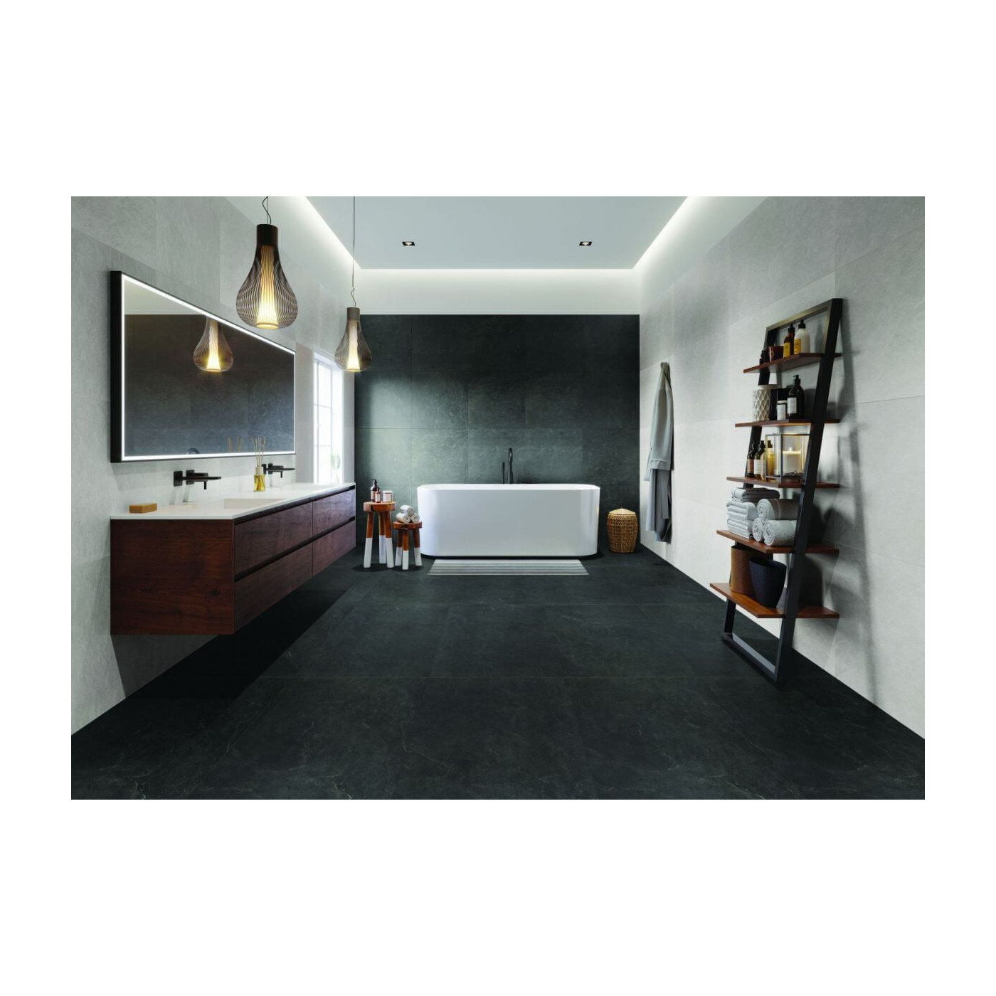 Płytka Podłogowa Ash Black 119,7x59,7 Str. Ceramica Limone Płytka Podłogowa Ash Black 119,7x59,7 Str. Ceramica Limone