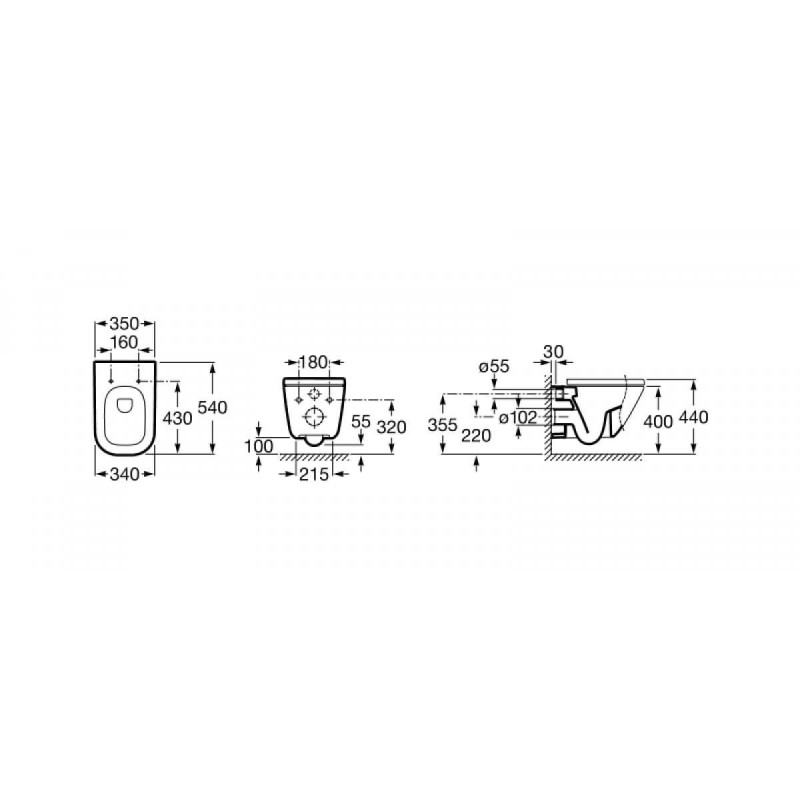 Miska WC Podwieszana Gap A346477000 Roca Miska WC Podwieszana Gap A346477000 Roca