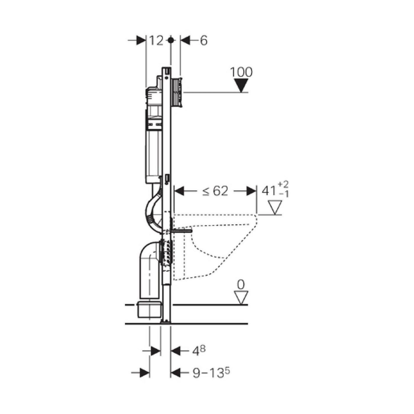 Stelaż Podtynkowy Do WC UP320 Sigma DUOFIX 111.320.00.5 Geberit Stelaż Podtynkowy Do WC UP320 Sigma DUOFIX 111.320.00.5 Geberit