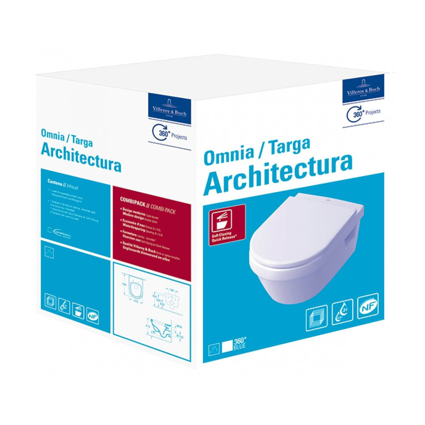 Miska WC Podwieszana I Deska Wolnoopadająca OMNIA ARCHITEKTURA 5684H101 Villeroy&Boch Miska WC Podwieszana I Deska Wolnoopadająca OMNIA ARCHITEKTURA 5684H101 Villeroy&Boch