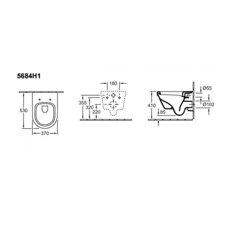 Miska WC Podwieszana I Deska Wolnoopadająca OMNIA ARCHITEKTURA 5684H101 Villeroy&Boch Miska WC Podwieszana I Deska Wolnoopadająca OMNIA ARCHITEKTURA 5684H101 Villeroy&Boch