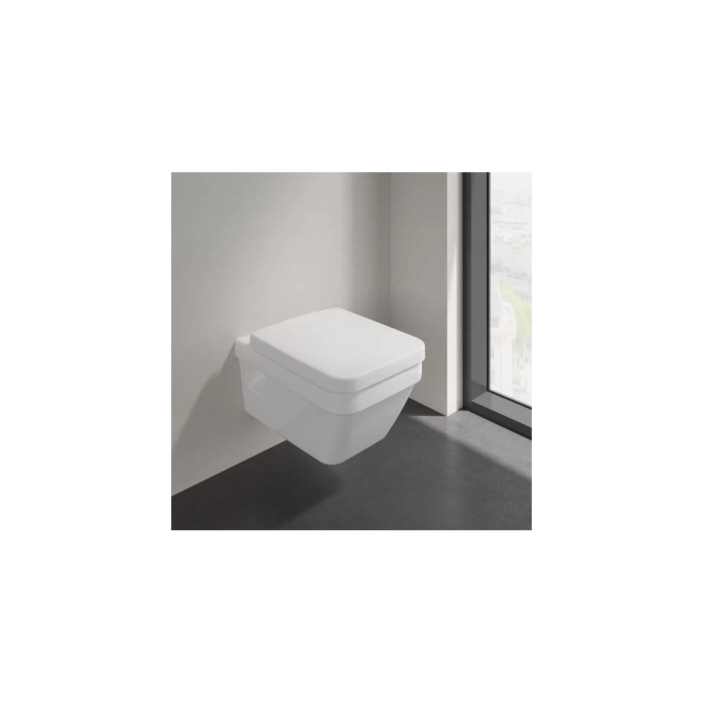 Miska WC Wisząca Bezrantowa Architektura DirectFlush 53x37 Z Deską Wolnoopadającą 5685HR01 Villeroy&Boch Miska WC Wisząca Bezrantowa Architektura DirectFlush 53x37 Z Deską Wolnoopadającą 5685HR01 Villeroy&Boch